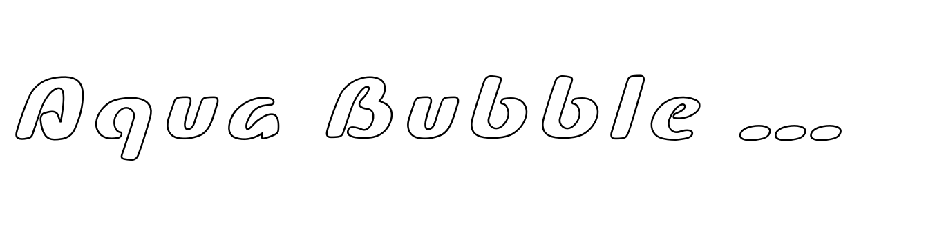 Aqua Bubble Out Italic
